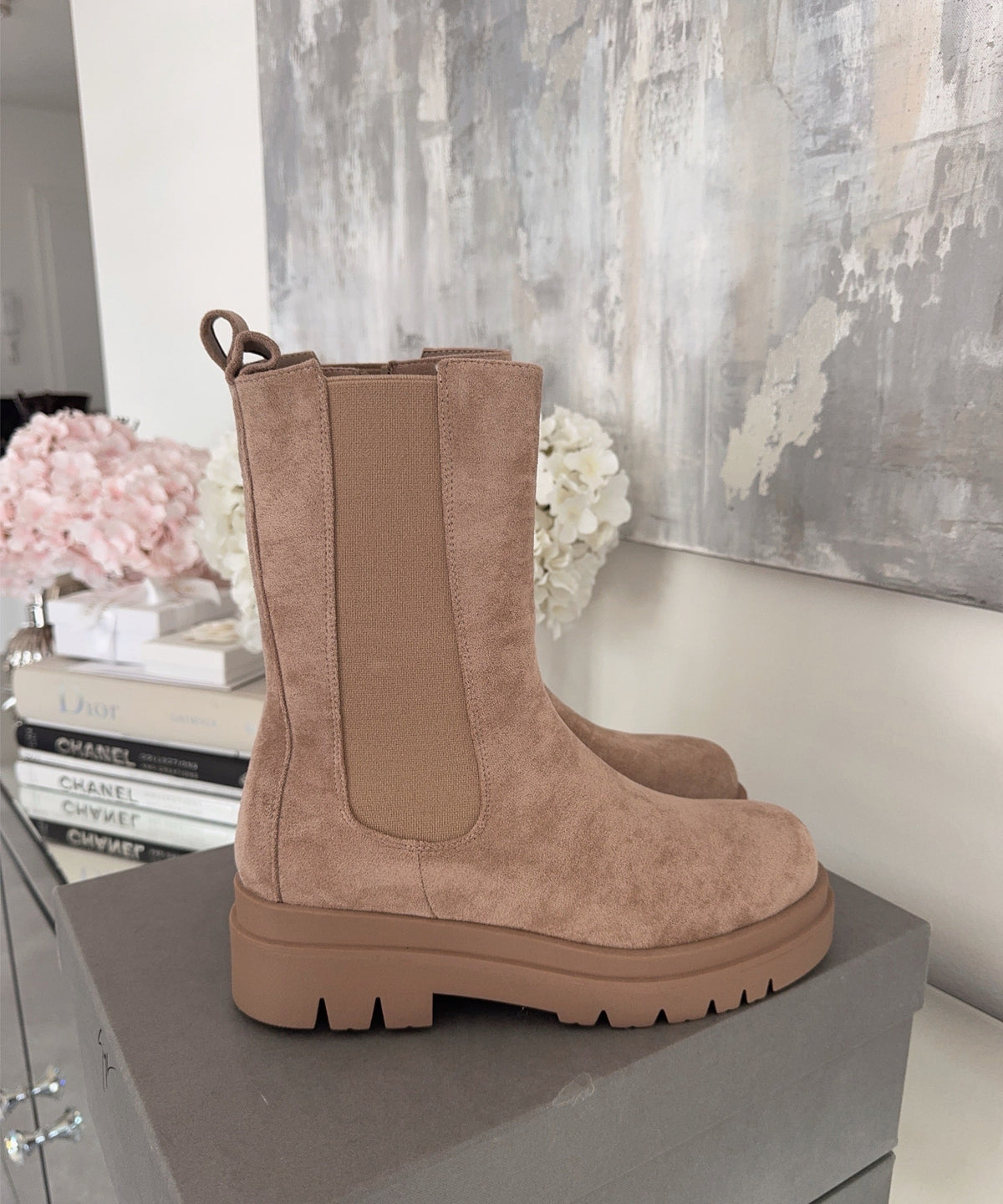 Botines Chelsea Zelaria Beige