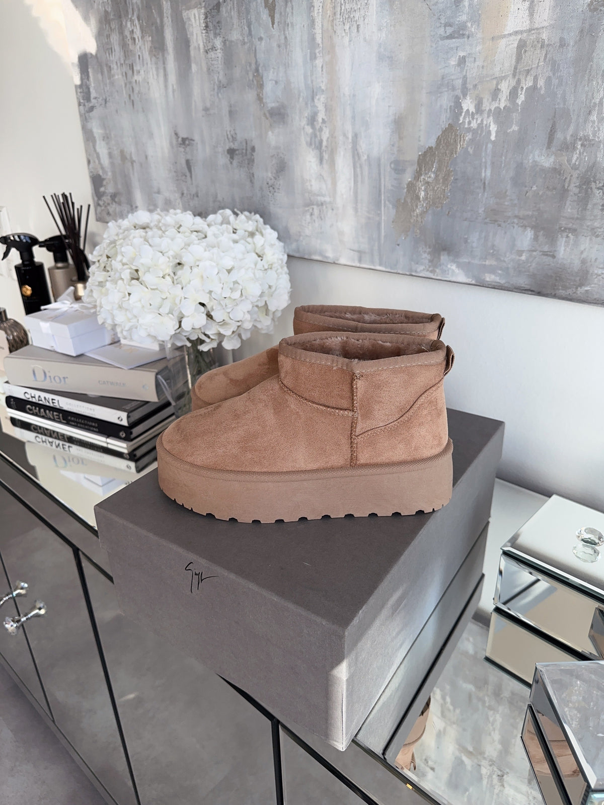 Botas de plataforma forradas Nina camel