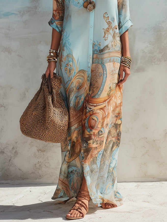 LORNA | VESTIDO CHEMISSE MEDITERRANEO