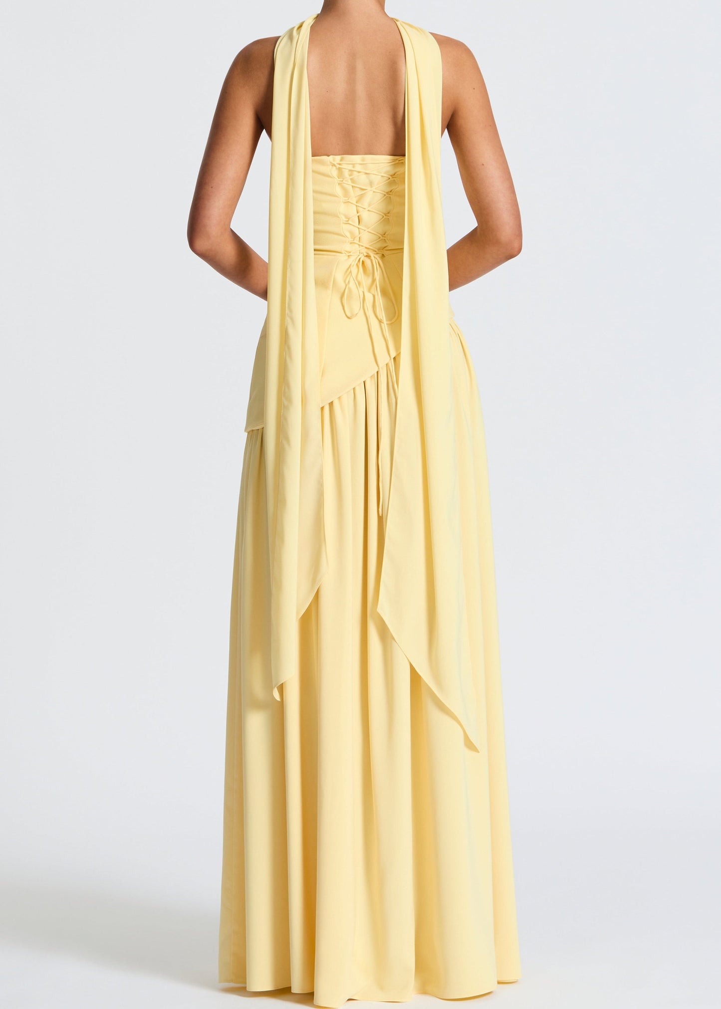 LINA | Vestido maxi sin tirantes con abertura alta