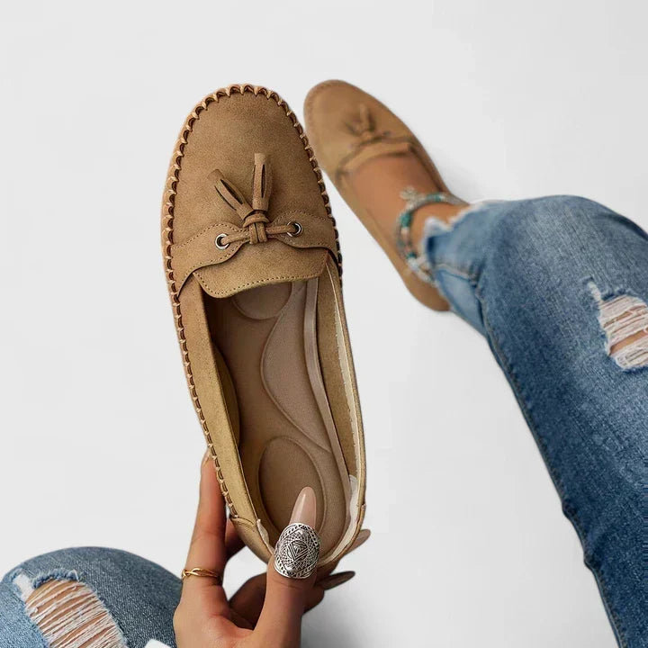 María | Mocasines cómodos con lazo