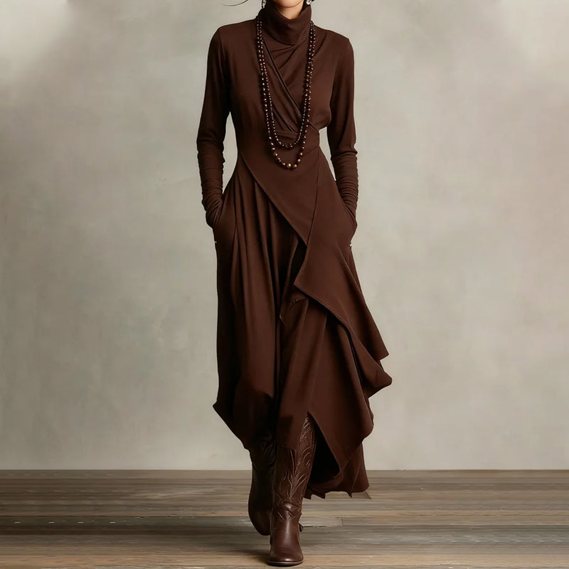 ELIZABETH | VESTIDO LARGO DRAPEADO