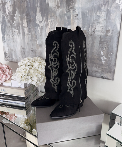 Botas vaqueras Lavinia negras