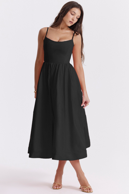 ESTELLE | Vestido midi de verano con corsé elegante