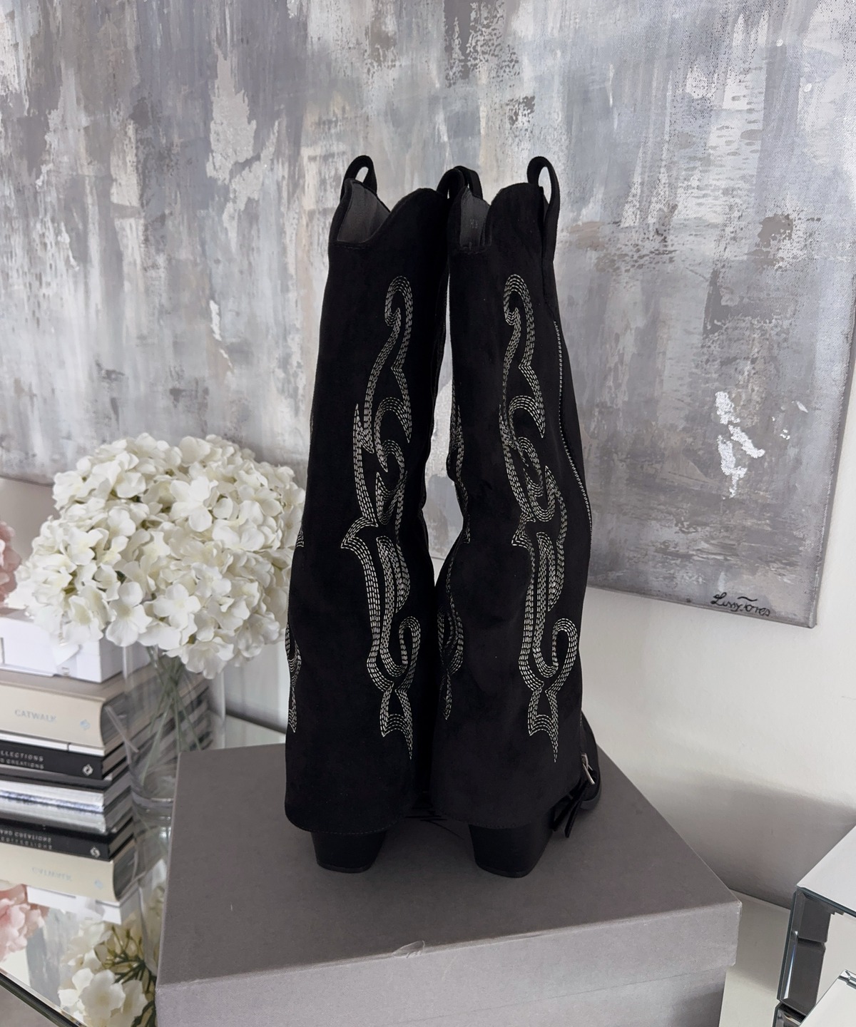 Botas vaqueras Lavinia negras