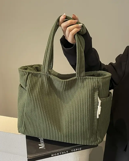 Tilda – Bolsa tote acanalada con detalle de cordón