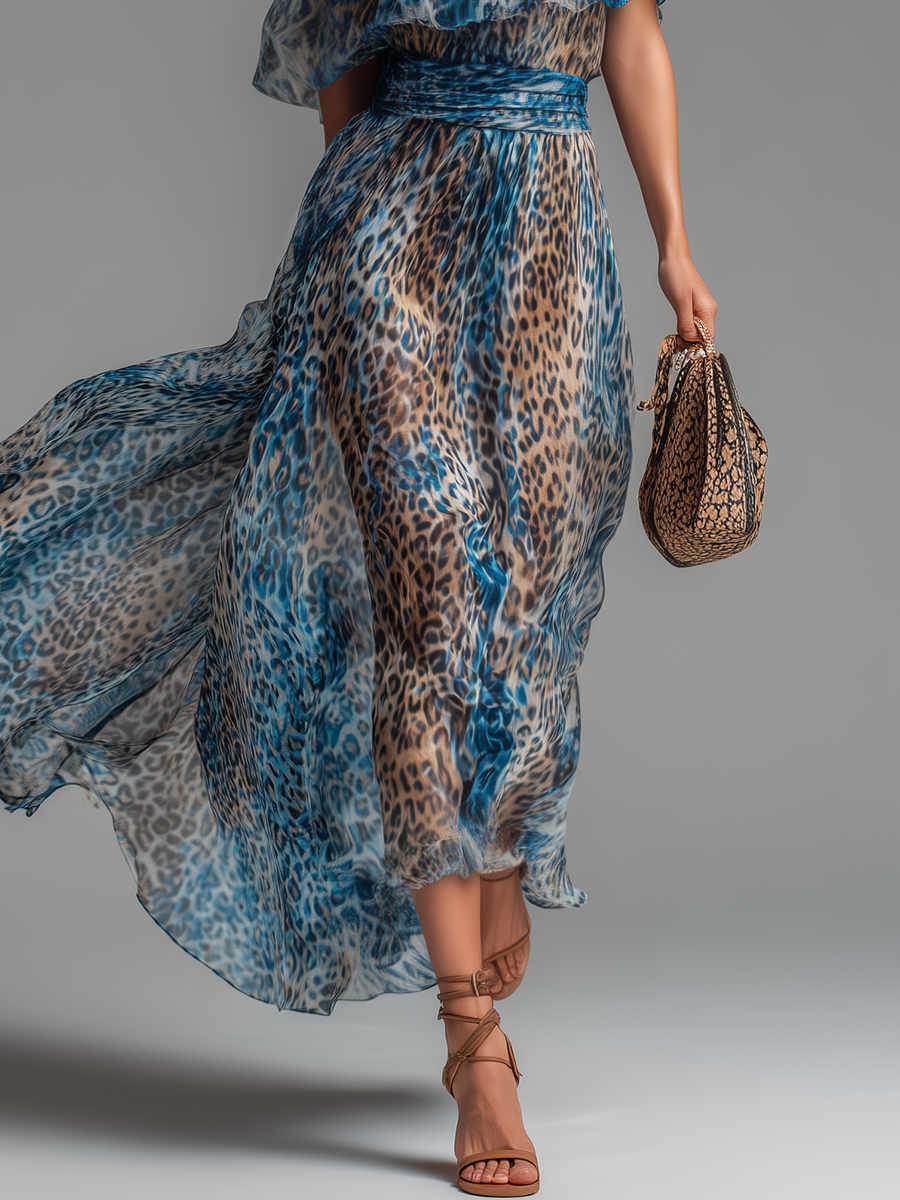 SELVAGGI | VESTIDO ESTAMPADO LEOPARDO