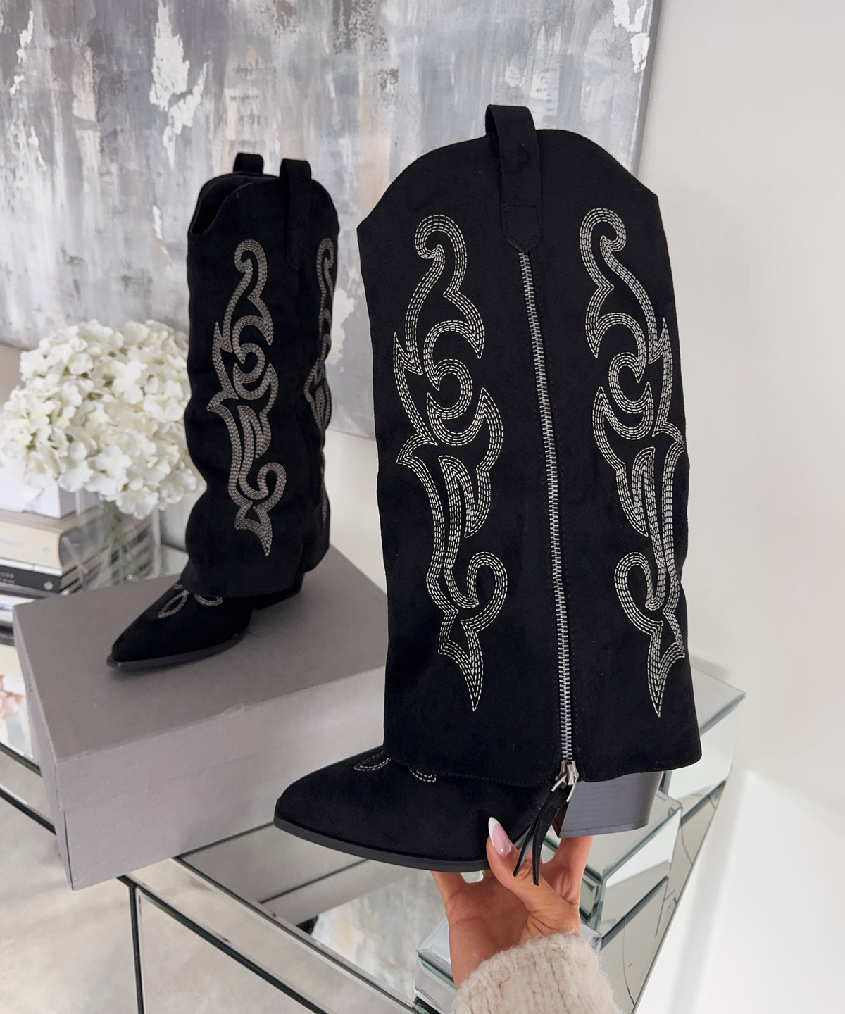 Botas vaqueras Lavinia negras