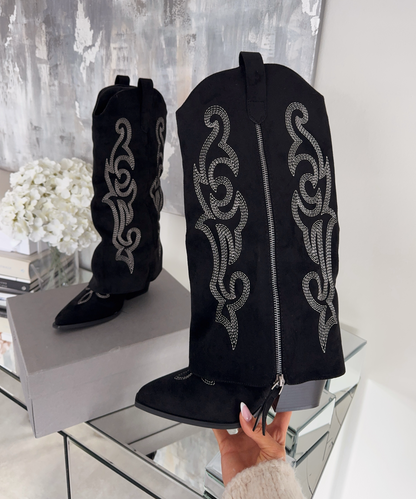 Botas vaqueras Lavinia negras