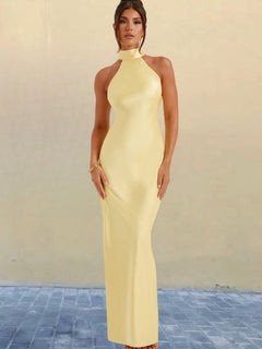 ZEYNEP | VESTIDO MAXI DE SATÉN