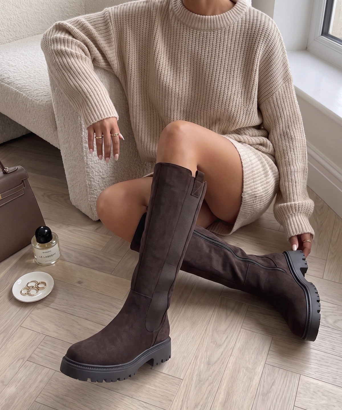 Botas Ivi de ante marrón