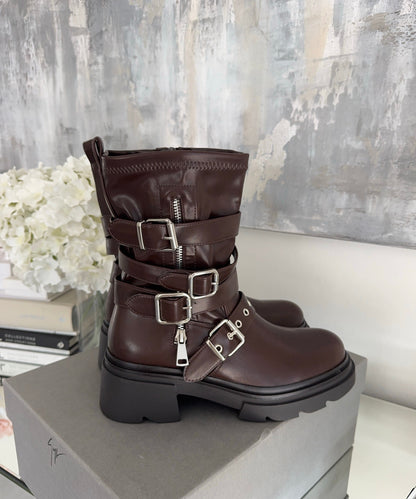 Botas moteras Bellina marrones