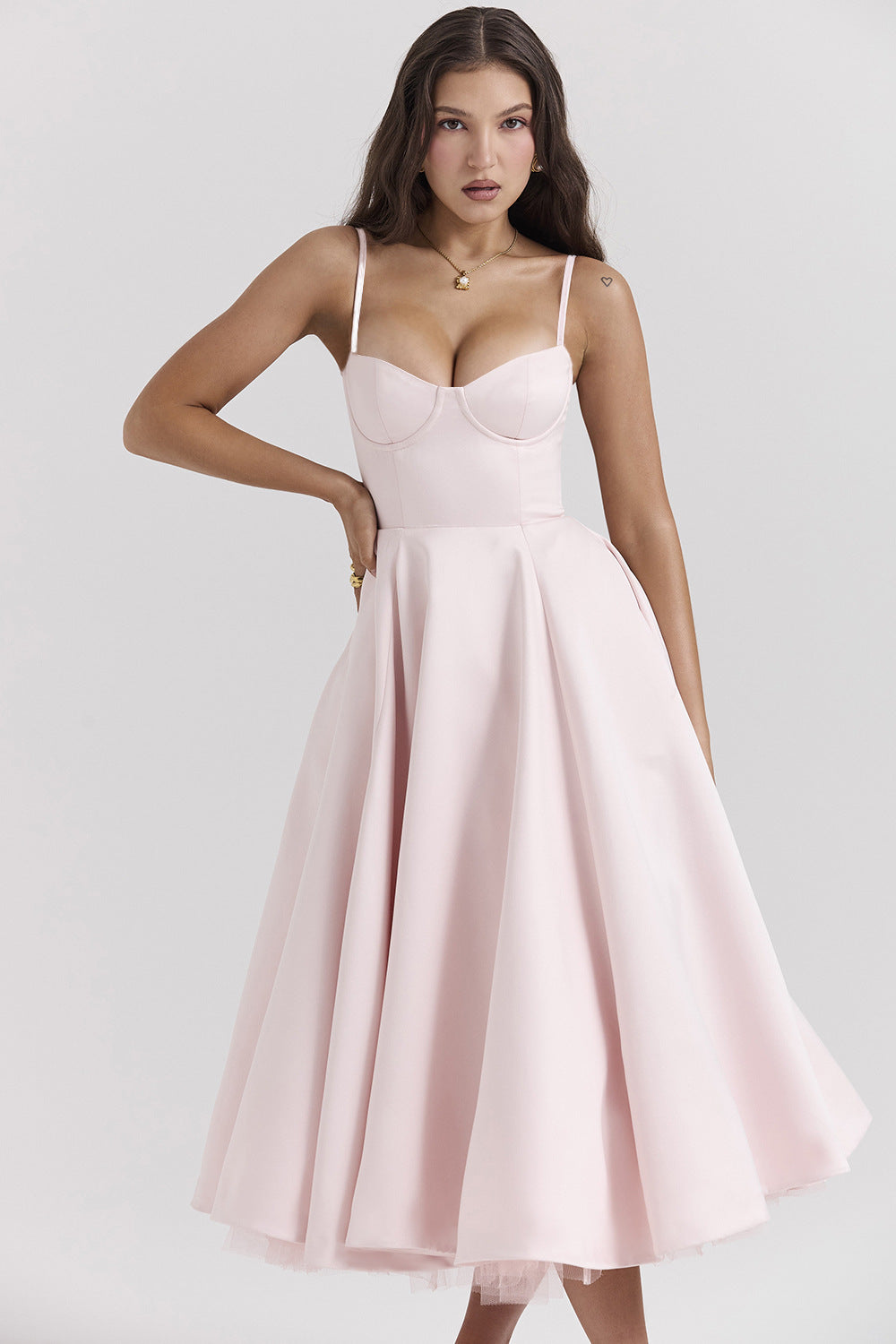 YLIANA | Vestido midi de verano romántico