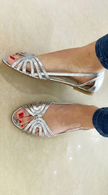 Eleonora | Sandalias doradas de verano