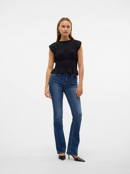Vaqueros acampanados de talla mediana