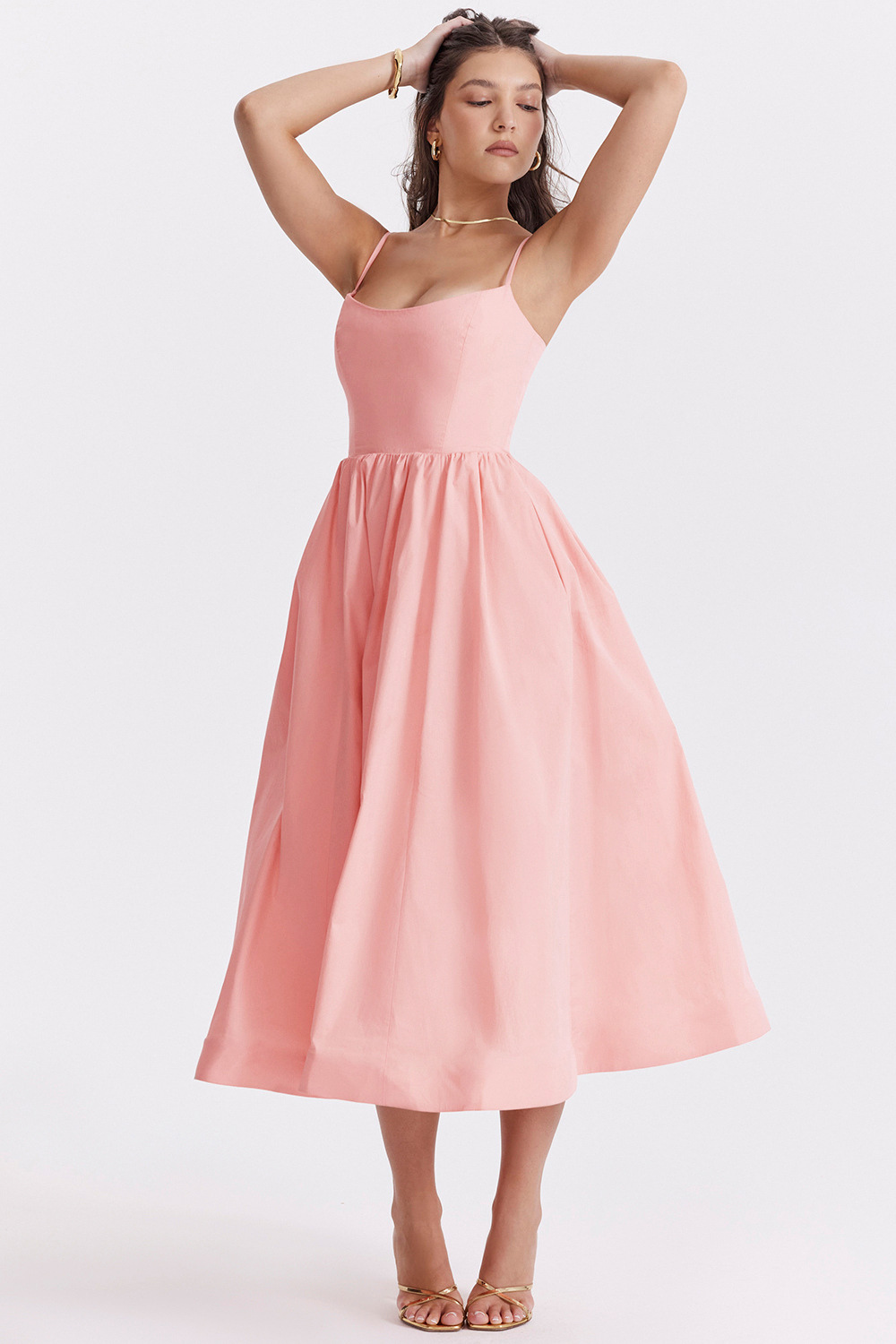 ESTELLE | Vestido midi de verano con corsé elegante