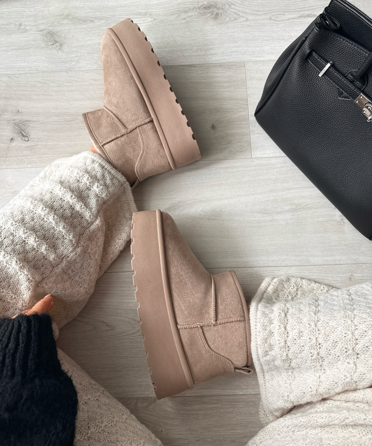 Botas de plataforma forradas Nina camel