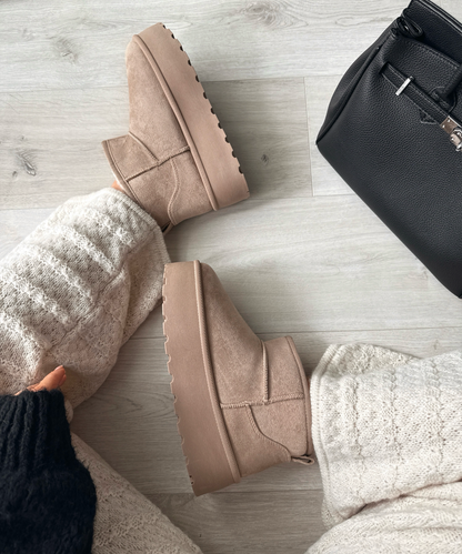 Botas de plataforma forradas Nina camel