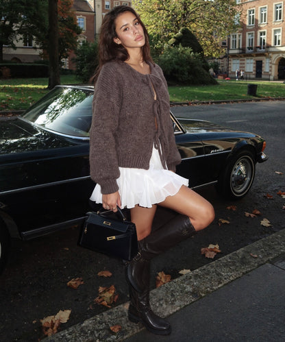 Botas Nyra con tachuelas marrones