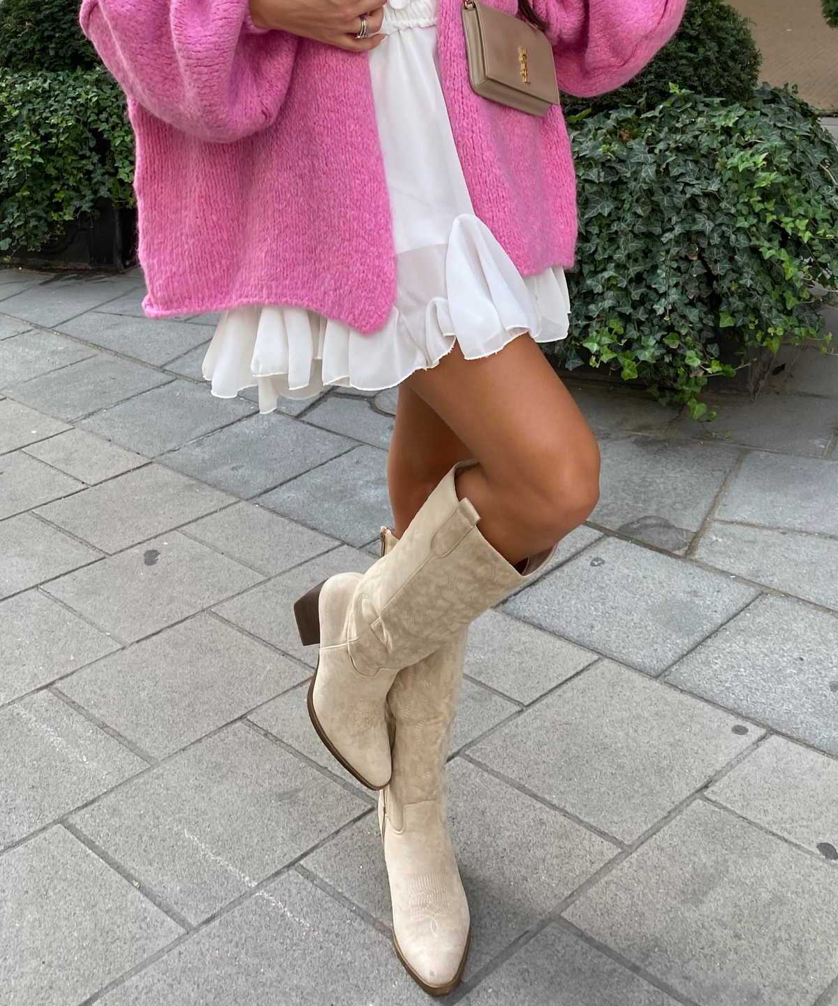 Bota campera Selenay beige alta