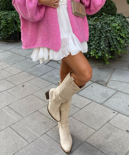 Bota campera Selenay beige alta