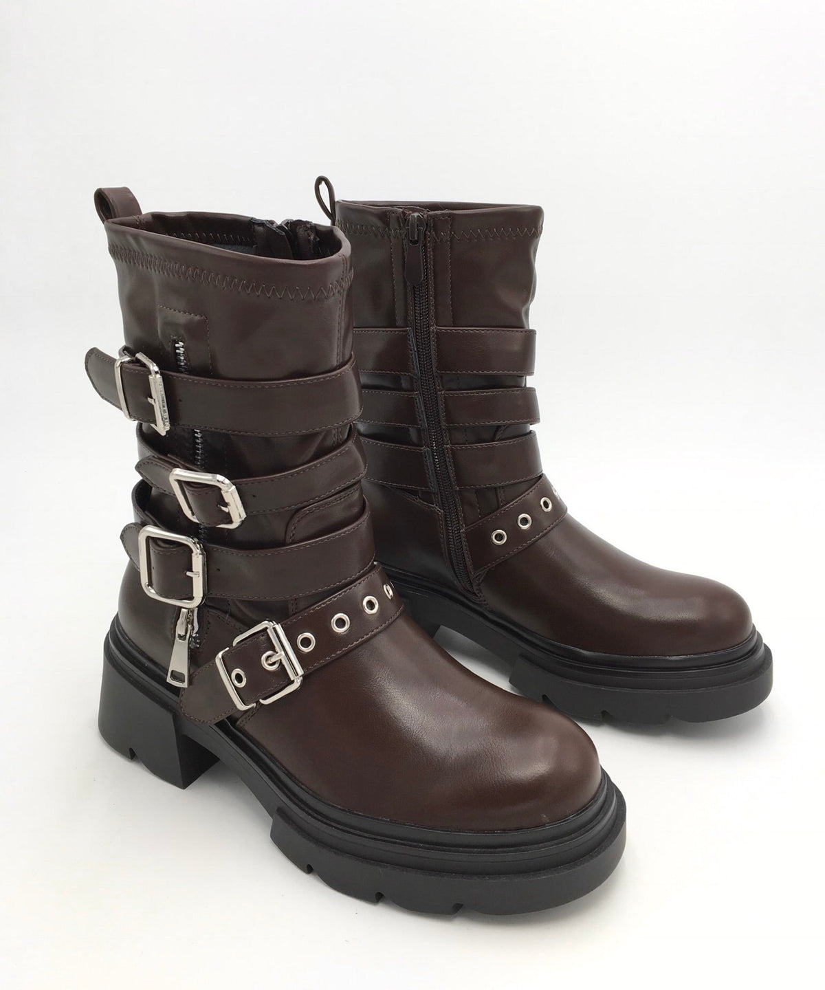 Botas moteras Bellina marrones