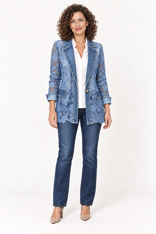 Alicia | Chaqueta Denim Floral