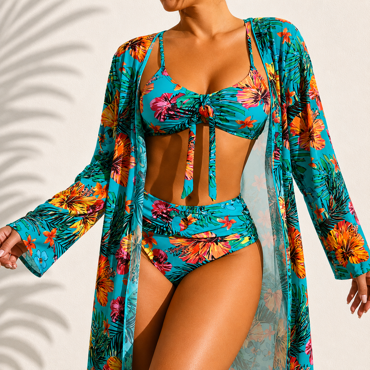 DELACROIX | BIKINI DE TRES PIEZAS ELEGANTE Y TROPICAL MARIE