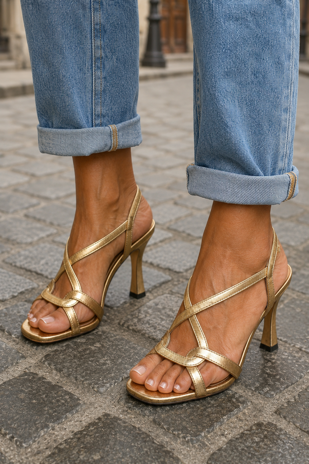 Elisabetta | Sandalias doradas de verano para un toque de magia