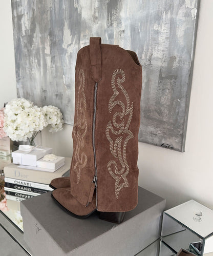 Botas vaqueras Lavinia marrón