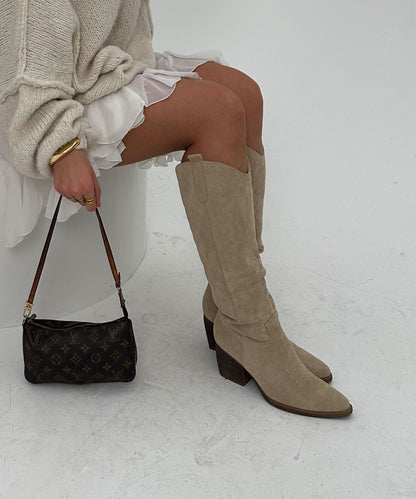 Bota campera Selenay beige alta