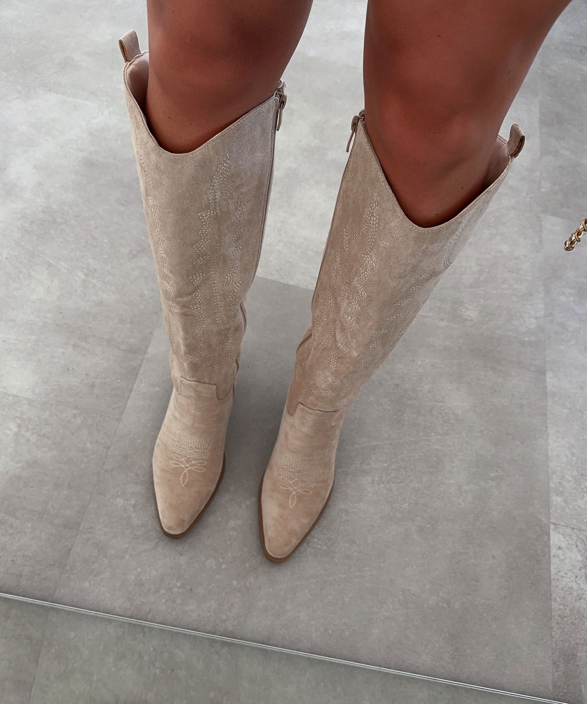 Bota campera Selenay beige alta