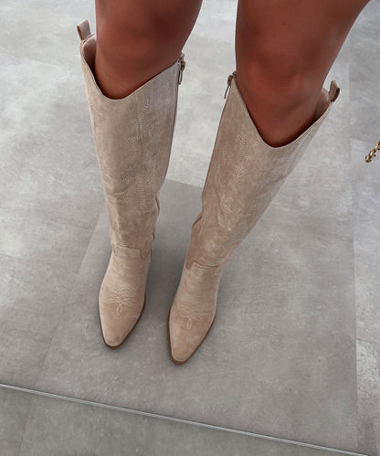 Bota campera Selenay beige alta