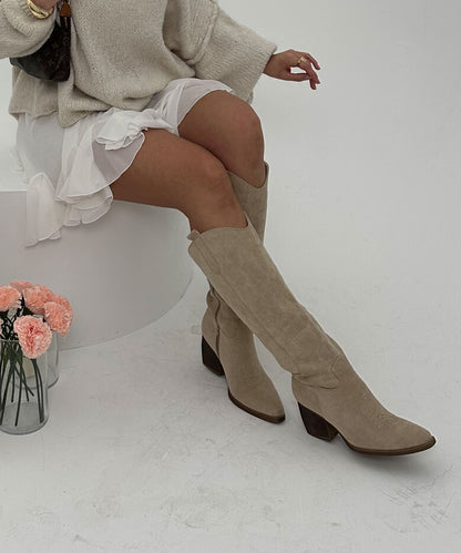 Bota campera Selenay beige alta