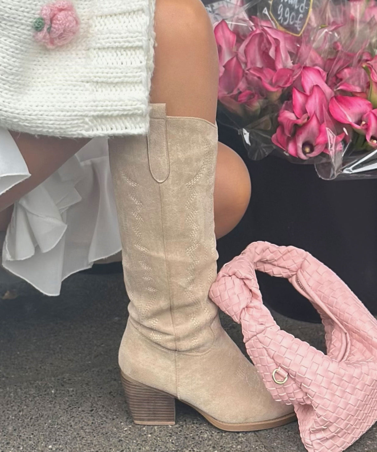 Bota campera Selenay beige alta