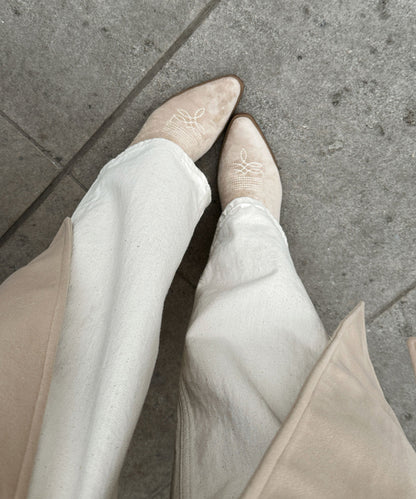 Botas cowboy Selenay beige de caña midi