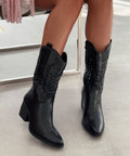 Botas de cowboy Selenay negras de caña media