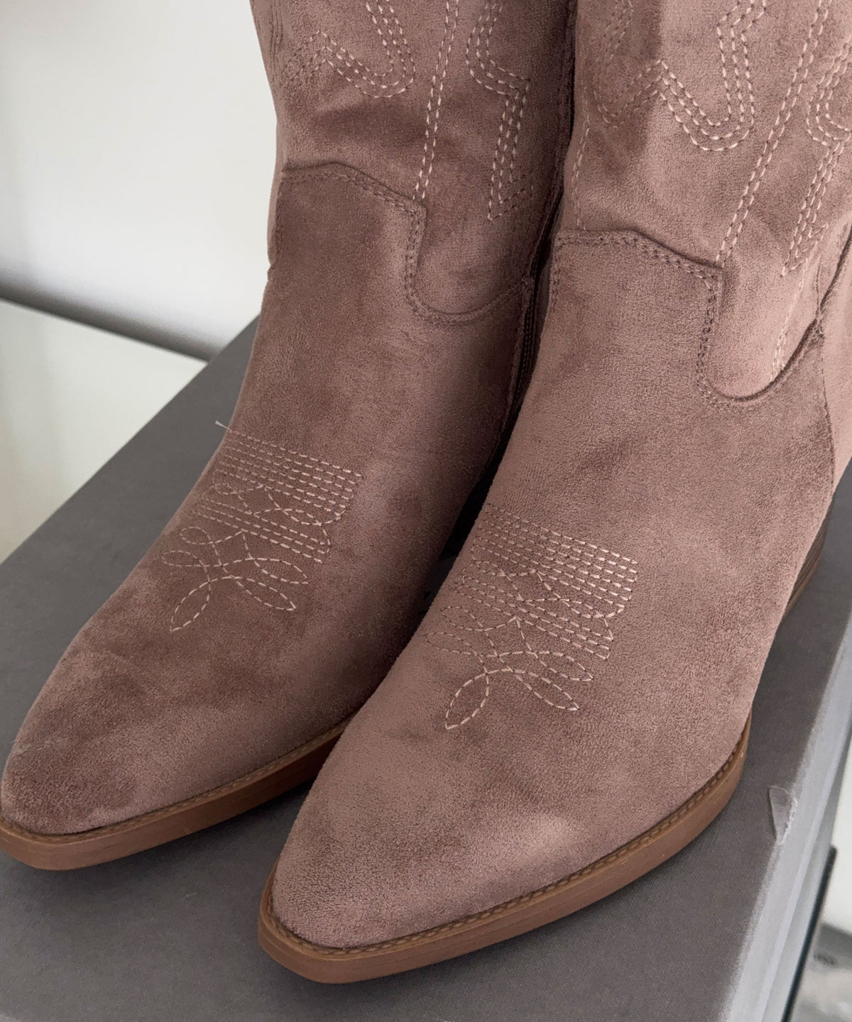 Botas cowboy Selenay taupe altas