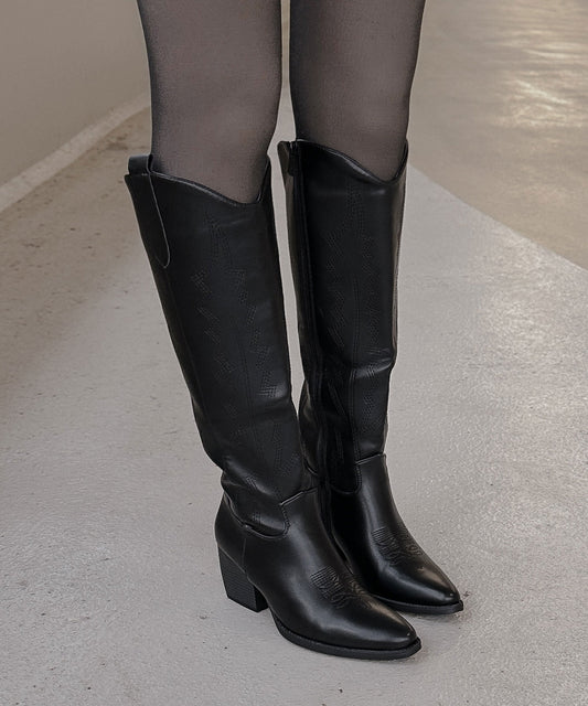 Botas vaqueras Sol negras