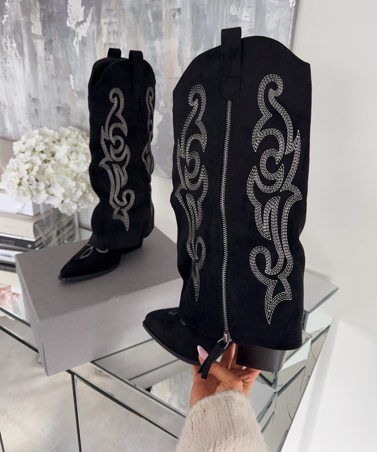 Botas vaqueras Lavinia negras