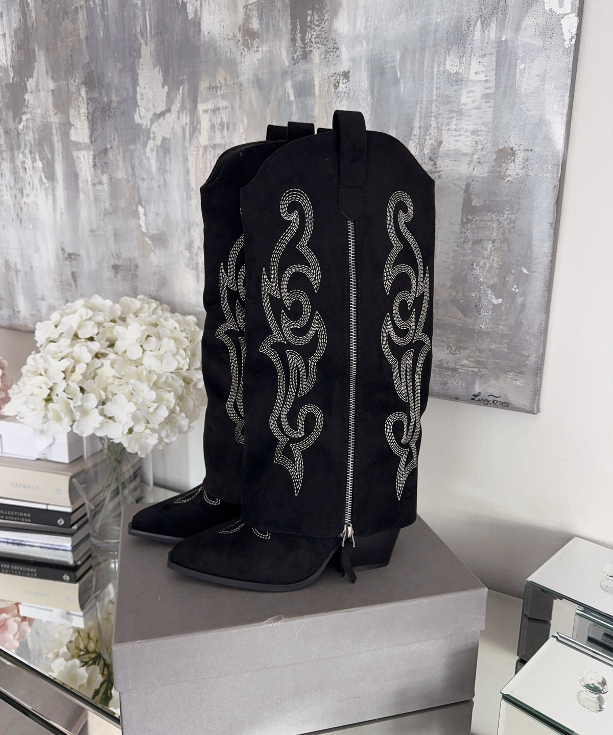 Botas vaqueras Lavinia negras