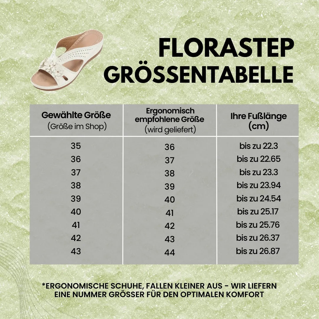 Sandalia de confort FloraStep con soporte del arco | Antideslizante y ultraligera