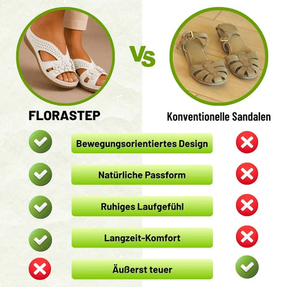 Sandalia de confort FloraStep con soporte del arco | Antideslizante y ultraligera