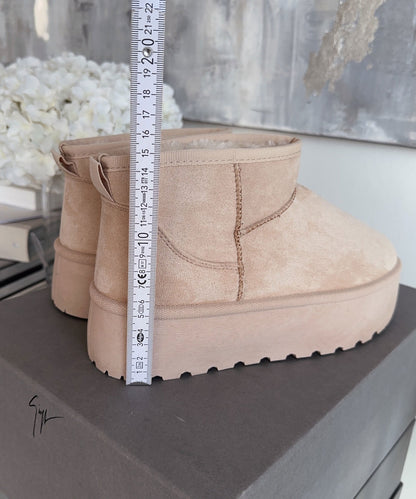 Botas de plataforma forradas Nina beige