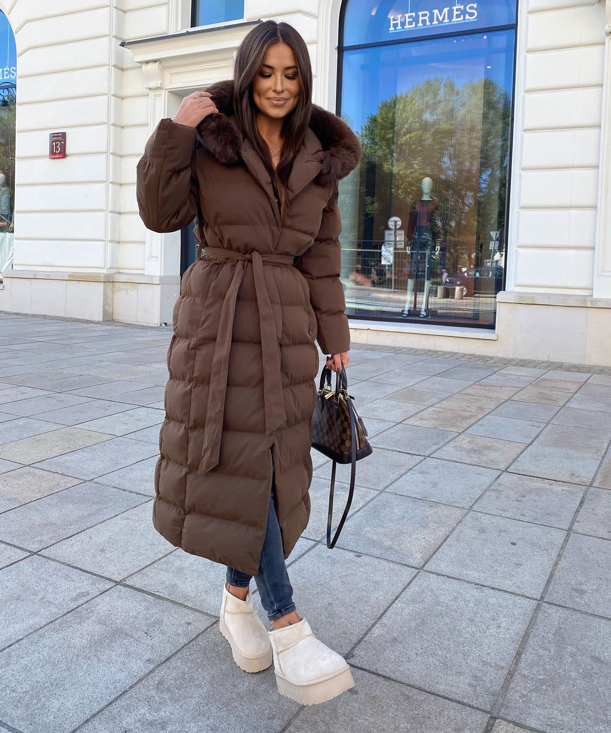 Botas de plataforma forradas Nina beige