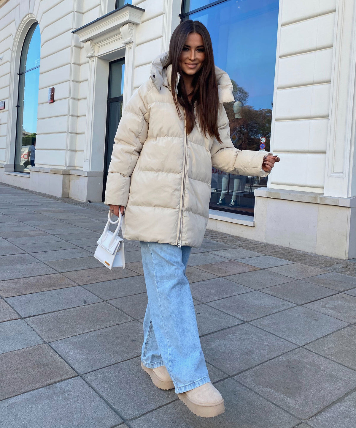 Botas de plataforma forradas Nina beige