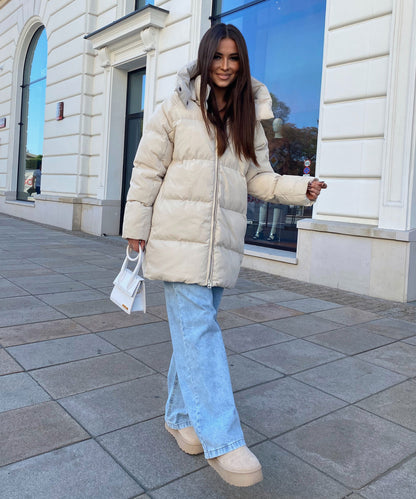 Botas de plataforma forradas Nina beige