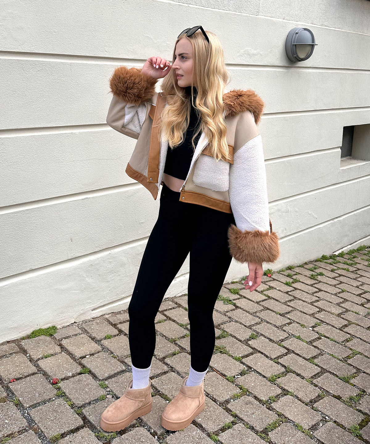 Botas de plataforma forradas Nina camel