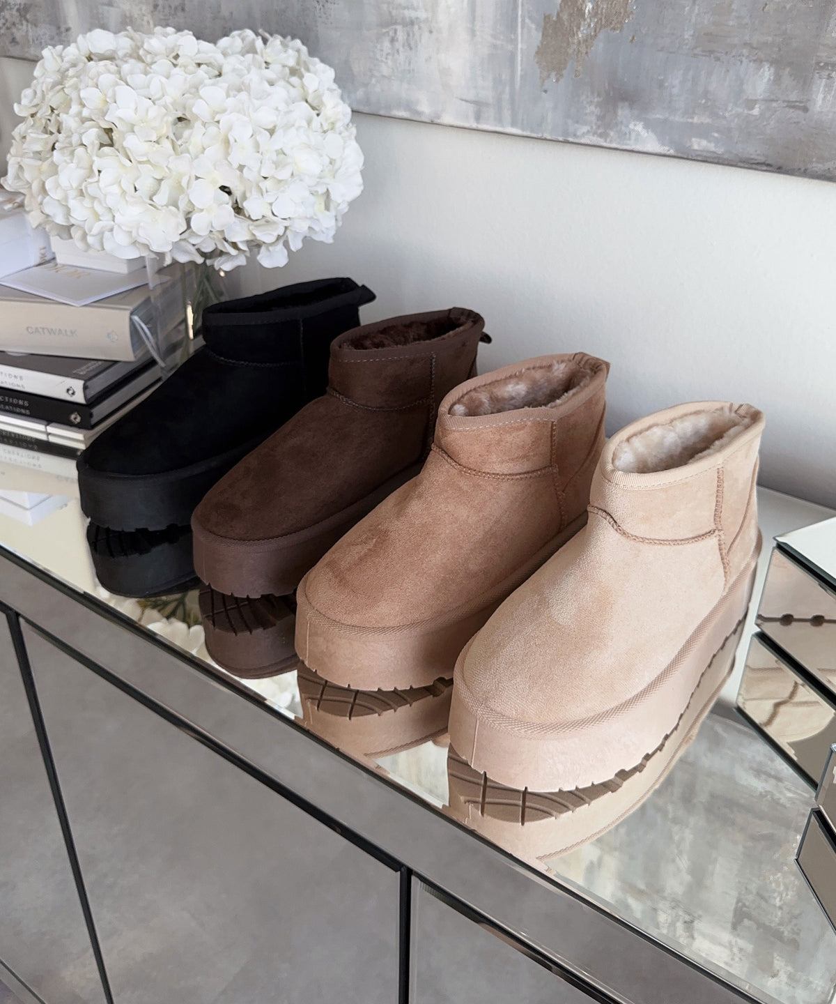 Botas de plataforma forradas Nina camel