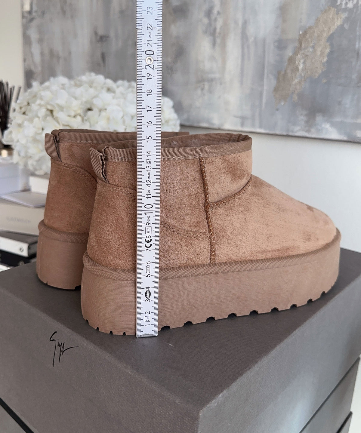 Botas de plataforma forradas Nina camel